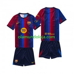 Camisola FC Barcelona Criança Equipamento Primeiro 2026-2027 Manga Curta